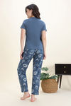 Zivame Knit Poly Pyjama Set - Orion Blue — thumbnail 4